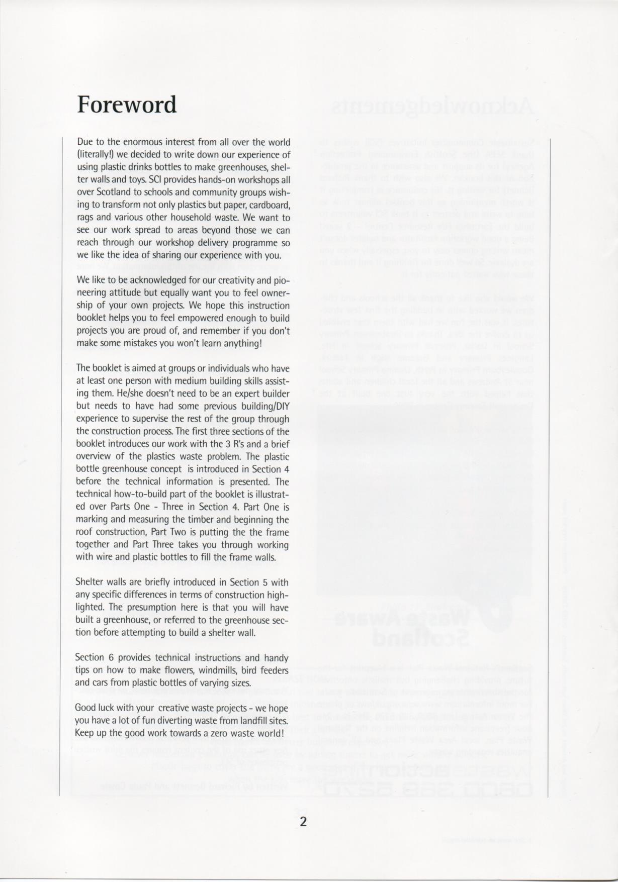Scan of the Foreword page from "Plastics are Fantastic" book